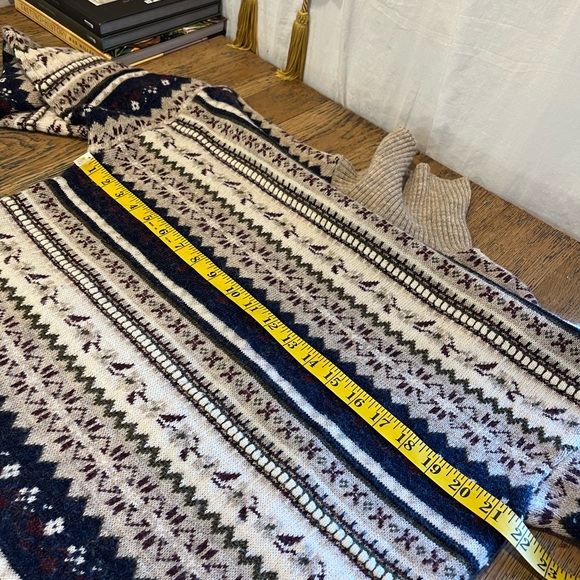 San Francisco Vintage Fair Isle Turtleneck Sweater – Beige – Size L/G - Picture 8 of 9